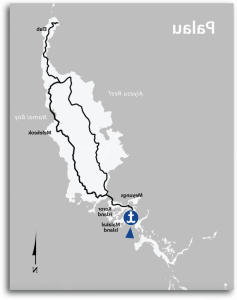 Map showing 澳博体育app下载 location at port of Palau
